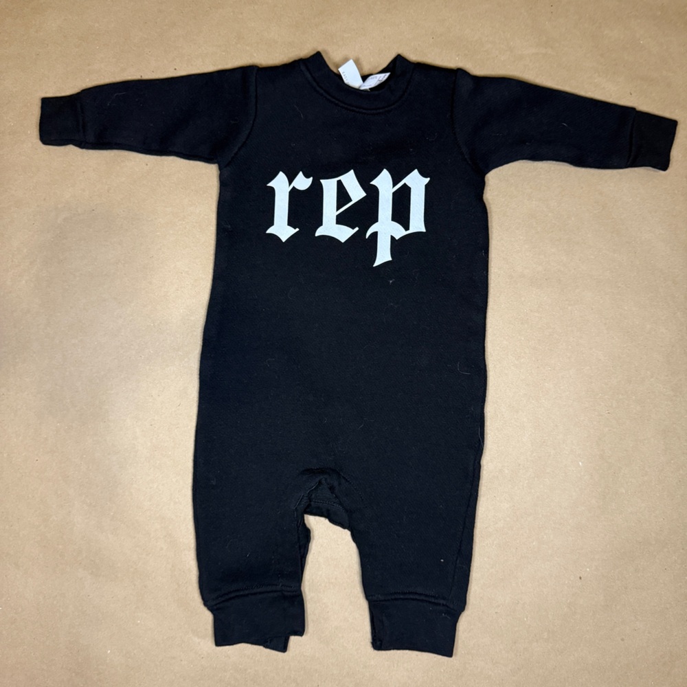 Taylor Swift Black Kids One Piece with White Lettering